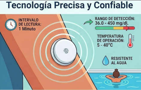 Qi-Trax Sensor continuo de glucosa