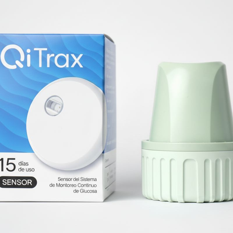 Qi-Trax Sensor continuo de glucosa
