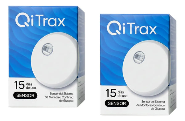 Qi-Trax Sensor continuo de glucosa (2 pack)