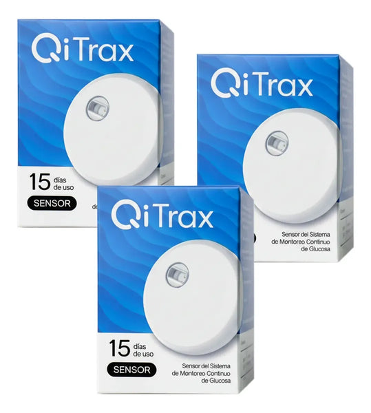 Qi-Trax Sensor continuo de glucosa (3 pack)