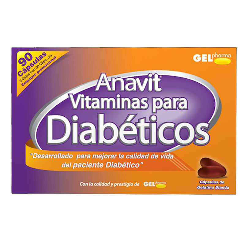 Anavit vitaminas para diabéticos 90 capsulas