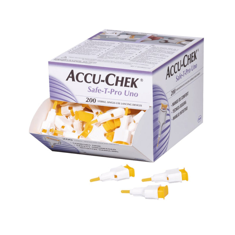 Accu-Chek Safe-T-Pro Uno, 200 lancetas de un solo uso