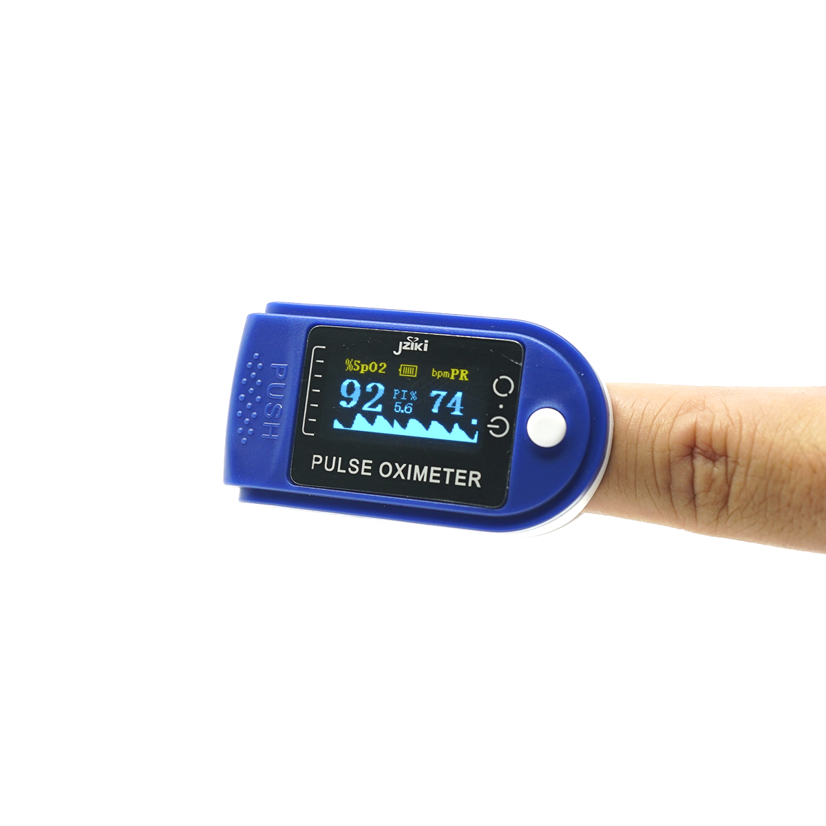 Oxímetro de pulso de la punta del dedo: saturación de oxígeno en sangre,  medidor de oxígeno compacto y liviano, bajo consumo de energía