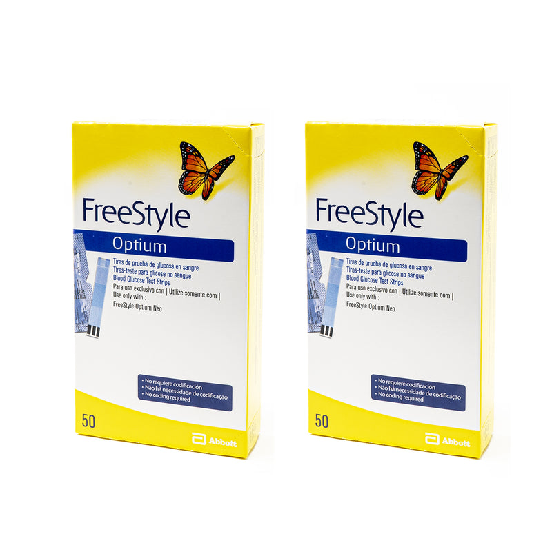 Pack 100 Tiras FreeStyle Optium (incluye 200 Lancetas de Regalo)